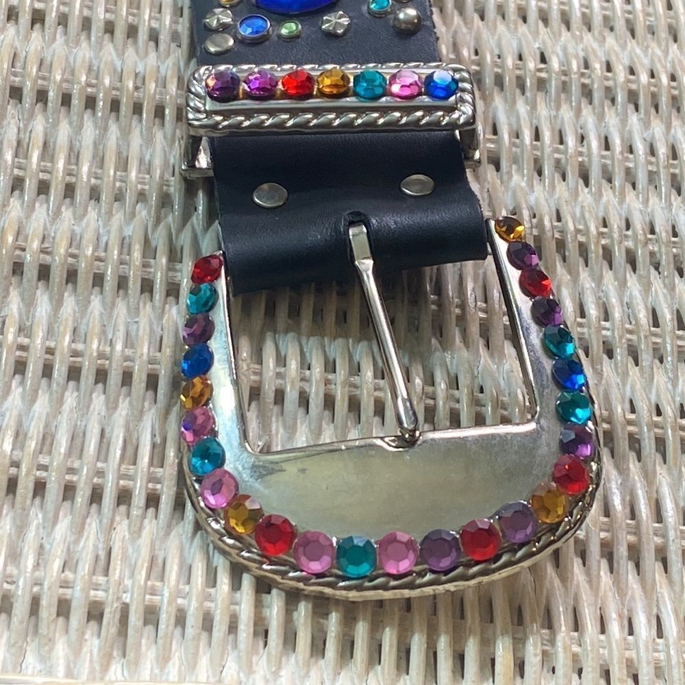 Cowboy C 1989 Alamo Design R Rhinestone  Unixes Belt One Size - Picture 16 of 16